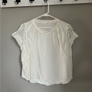 Altar'd State White Lace Accent Tee